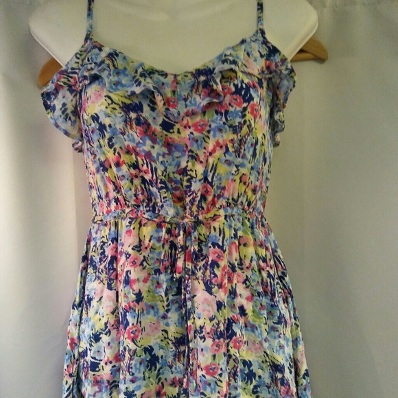 H & M Divided Boho Floral Print Dress, 4 - Picture 2 of 5